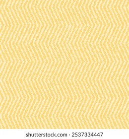 Textured monochrome zigzag pattern of lemondrop yellow rugged fuzzy stripes. Winimalist grunge stripy background with warm ikat print.