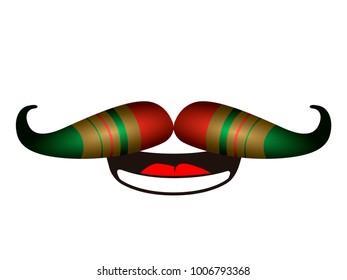Textured mustache icon image vector illustration design