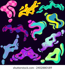 Textured Neon Blob Decorative Ornament 