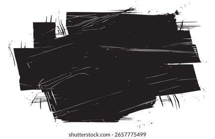 Textured Paint Stroke Vector with Grunge Scratches for Bold Artistic Designs