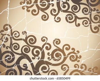textured paper with ornament