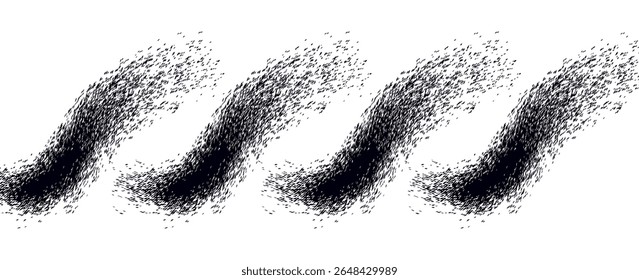 Textured Particle Wave. vector Eps 10