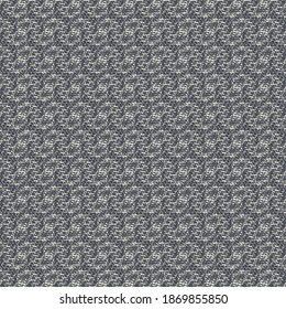 Textured pattern consisting of loops or meanders. Upholstery fabric texture. Monochrome graphics.