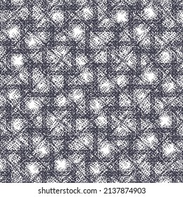 Textured pattern with cross stripes, spots and square or rectangular frames. Grunge decorative background.