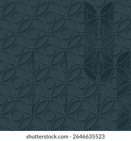 A textured pattern featuring interlocking circles in a dark color scheme.
