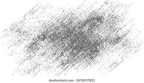 Um padrão texturizado de traçados e manchas de pincel cinza em um fundo branco.