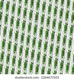 A textured pattern of green and black combinations can be used for the background of a house wall