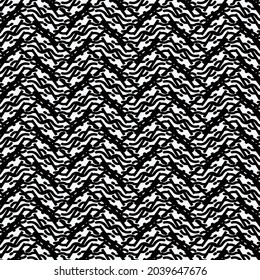 Patrón texturizado con zigzags y varios trazos. Gráficos en blanco y negro.
