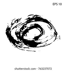 Textured pen Stroke.Grunge ink pen - vector Brush Stroke.Distressed quill. Black Modern 