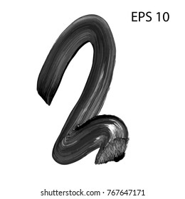 Textured pen Stroke.Grunge ink pen - vector Brush Stroke.Distressed quill. Black Modern 