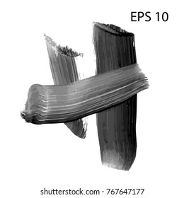 Textured pen Stroke.Grunge ink pen - vector Brush Stroke.Distressed quill. Black Modern 