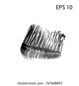 Textured pen Stroke.Grunge ink pen - vector Brush Stroke.Distressed quill. Black Modern 