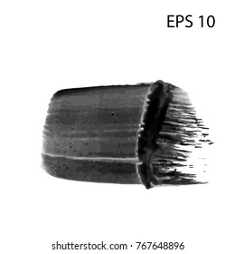 Textured pen Stroke.Grunge ink pen - vector Brush Stroke.Distressed quill. Black Modern 