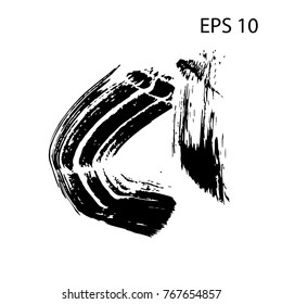 Textured pen Stroke.Grunge ink pen - vector Brush Stroke.Distressed quill. Black Modern 