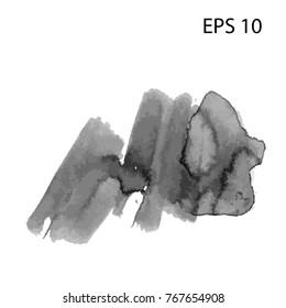Textured pen Stroke.Grunge ink pen - vector Brush Stroke.Distressed quill. Black Modern 