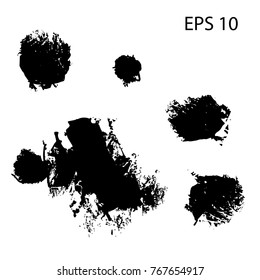 Textured pen Stroke.Grunge ink pen - vector Brush Stroke.Distressed quill. Black Modern 