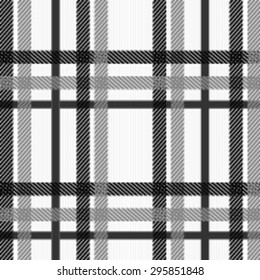 Textured plaid, seamless vector pattern, 