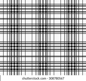 Textured plaid, seamless vector pattern, 