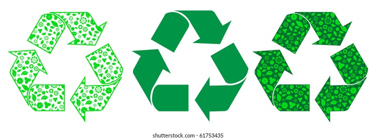 textured recycle symbol