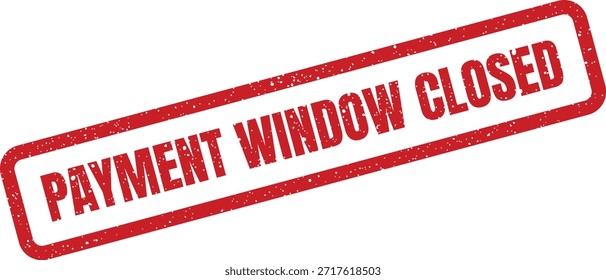 Eine strukturierte rote Gummistempelmarke, die besagt, dass die Zahlungsfrist abgelaufen ist. Geeignet für Finanzbekanntmachungen und Dokumentenkennzeichnung.