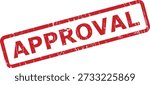 A textured red stamp with 