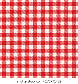 Textured Red And White Plaid Vector Background