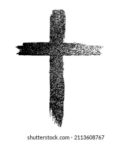 Textured Religion Cross . Christian cross . Vector