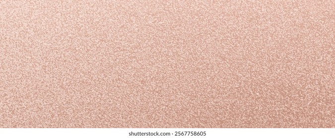 Textured rose gold background with a shimmering, metallic finish. The rose gold background adds a luxurious, elegant touch. Minimal grainy speckled texture vector background