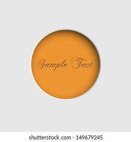  Textured round frame with place for text. Vector EPS10