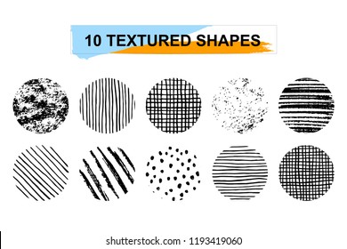 Textured round shapes