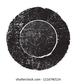 Textured round stamp.Grunge design element.
