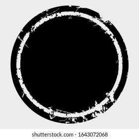 Textured round stamp.Vector grunge rubber stamp.
