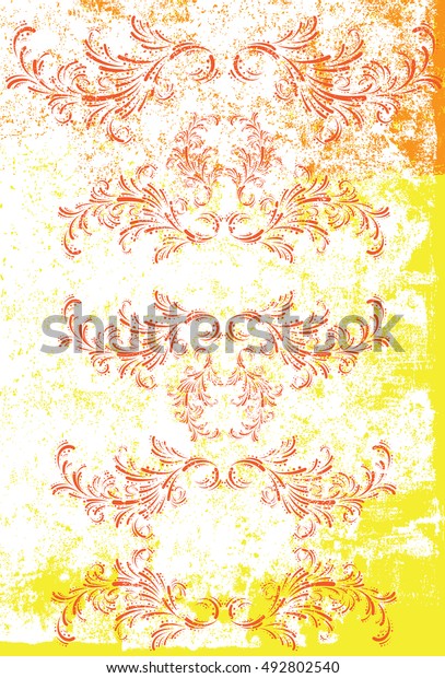 Textured Scroll\
Frames\
Textured ornate frames, decorative ornaments, flourish and\
scroll elements