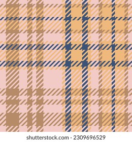Textured seamless pattern in a brown cage for fashionable textiles and graphics, packaging. Plaid pattern with a Twill Weave.
