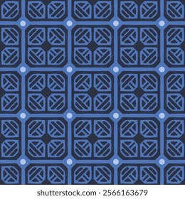 Textured seamless pattern with geometrical elements. Vector