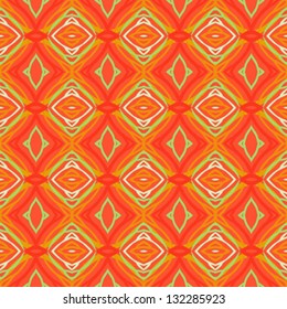 Textured seamless vector pattern with bold ornamental stylized Indian motifs. Texture background for web, print, home decor, textile, wrapping paper, oriental cuisine restaurants ads