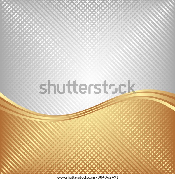 textured shiny metallic silver and gold mesh\
background divided in\
two