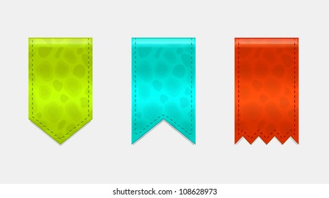 Textured silky vector ribbons
