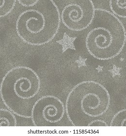 Textured silver background with stars
