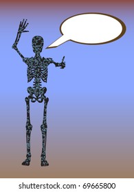 Textured skeleton speaking