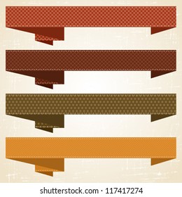Textured speech bubbles and stickers set in retro style.