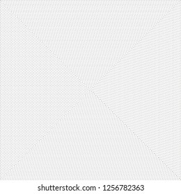 Textured square, subtly divided into four triangles. White canvas texture. Dashed line background pattern. Vector illustration.