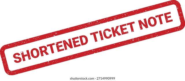 Sello texturizado que indica una nota abreviada en un billete. Útil para Actualizar rápidos en temas de Asistencia, información de eventos o seguimiento de tareas.