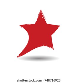Textured Star used for stamps, banners. Icon.