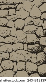 Textured stone wall abstract wallpaper. Vector illustration