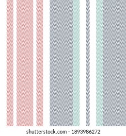 Textured Stripe Pattern In Grey, Pink, Green, White. Seamless Multicolored Pastel Herringbone Vertical Stripes For Blanket, Duvet Cover, Or Other Modern Spring Summer Fashion Textile Print.