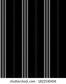 Textured stripe seamless pattern with Black, Grey and White colors vertical parallel stripes.Vector abstract background.