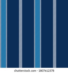 Textured stripe seamless pattern with Blue and White colors vertical parallel stripes.Vector abstract background