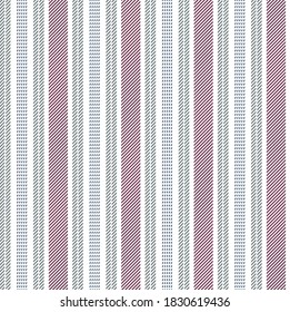 textured stripe seamless pattern with Blue, Red, Grey and White colors vertical parallel stripes.Vector abstract background