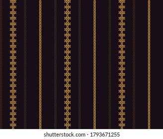 Textured stripe seamless pattern with Brown and Gold colors vertical parallel stripes.Vector abstract background.